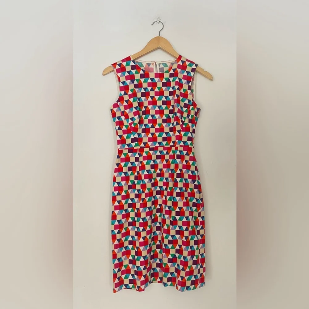 Kate Spade Geometric Print Cotton Shift Dress | Multicolor . Small